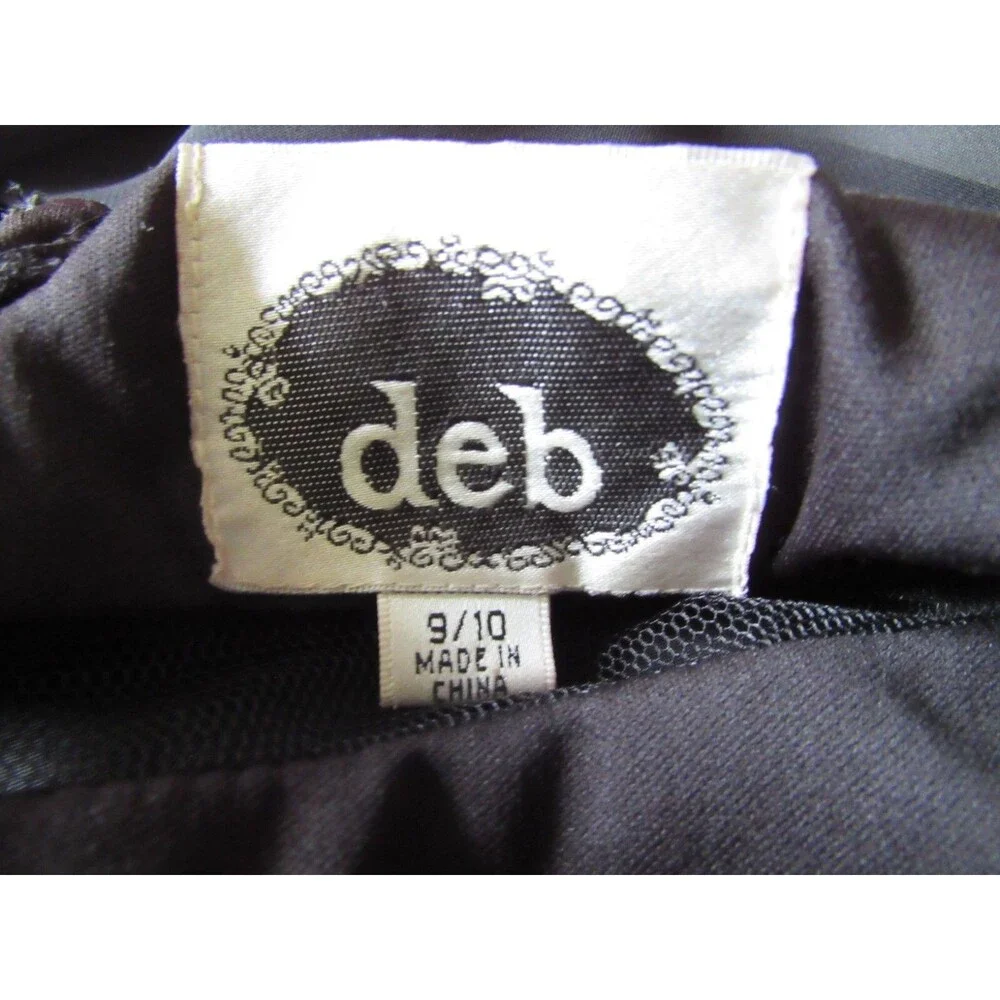 Dresses by DEB Vintage Juniors Black Formal/Prom/Party Dress Size 9/10 - Picture 4 of 9